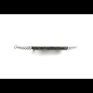 David Yurman petite pave bracelet,black diamonds.